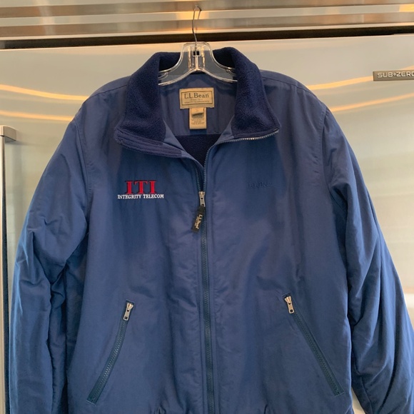 LL Bean Men's Warm-Up Jacket Fleece Lined - Picture 2 of 5